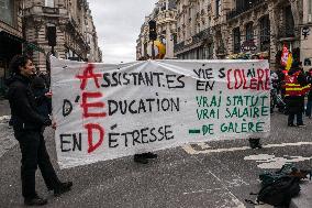 Protests Against New Austerity Measures in France - Paris