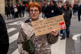 Protests Against New Austerity Measures in France - Paris