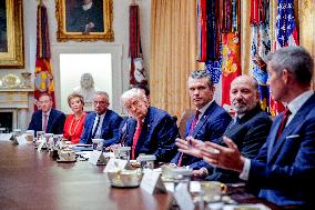 Trump Holds a Cabinet Meeting - Washington, DC