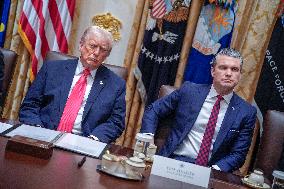 Trump Holds a Cabinet Meeting - Washington, DC