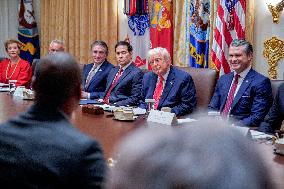 Trump Holds a Cabinet Meeting - Washington, DC