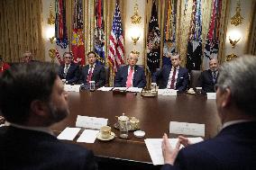 Trump Holds a Cabinet Meeting - Washington, DC