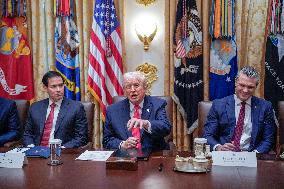 Trump Holds a Cabinet Meeting - Washington, DC
