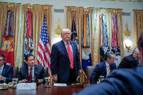 Trump Holds a Cabinet Meeting - Washington, DC