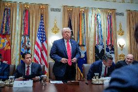 Trump Holds a Cabinet Meeting - Washington, DC