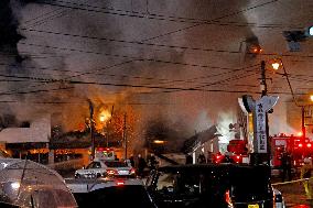 Fire near historical star fort in Hokkaido