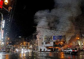 Fire near historical star fort in Hokkaido