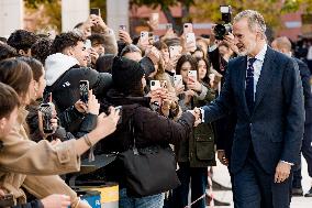 King Felipe At Democratization Conference - Madrid
