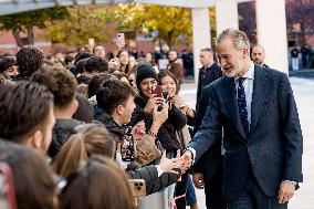 King Felipe At Democratization Conference - Madrid