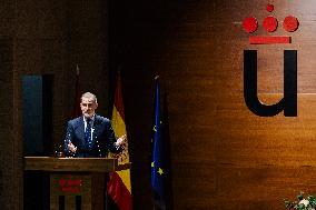 King At Democratization Conference - Madrid