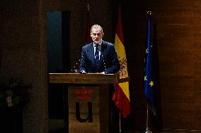 King At Democratization Conference - Madrid
