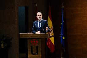 King At Democratization Conference - Madrid