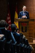 King At Democratization Conference - Madrid