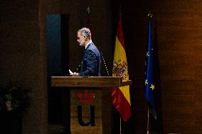 King At Democratization Conference - Madrid