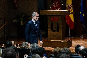 King At Democratization Conference - Madrid