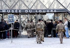 Security Measures At Louvre Museum - Paris