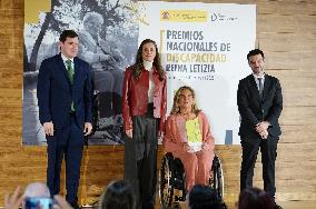 Queen Letizia Presents The National Awards for Disability - Madrid