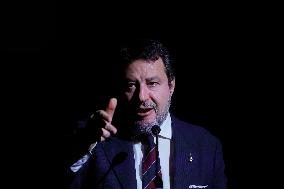 Matteo Salvini At Infrastruttura Ventisei - Rome