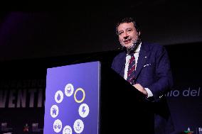Matteo Salvini At Infrastruttura Ventisei - Rome