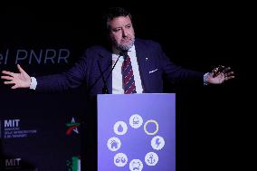 Matteo Salvini At Infrastruttura Ventisei - Rome