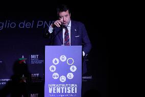 Matteo Salvini At Infrastruttura Ventisei - Rome