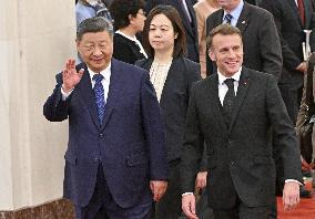 French President Macron in China