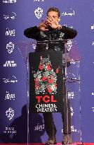 Jonas Brothers Hand And Footprint In Cement Ceremony - LA