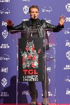 Jonas Brothers Hand And Footprint In Cement Ceremony - LA