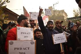 Protest On Persons with Disabilities Day - India
