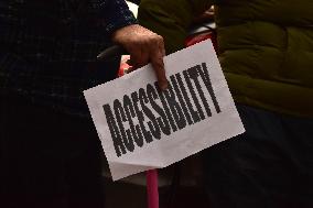 Protest On Persons with Disabilities Day - India