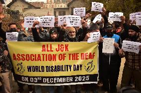 Protest On Persons with Disabilities Day - India