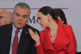 Mexican President Claudia Sheinbaum Holds Briefing Conference - Mexico