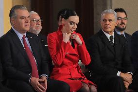 Mexican President Claudia Sheinbaum Holds Briefing Conference - Mexico