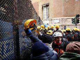 Former Ilva Workers Protest - Genoa