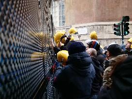 Former Ilva Workers Protest - Genoa