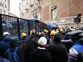 Former Ilva Workers Protest - Genoa