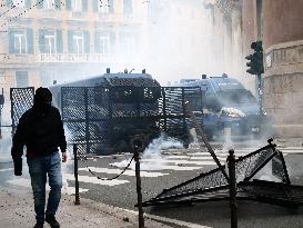 Former Ilva Workers Protest - Genoa