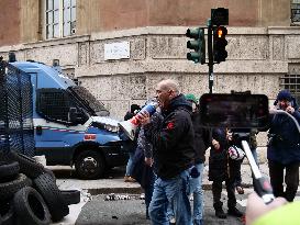 Former Ilva Workers Protest - Genoa