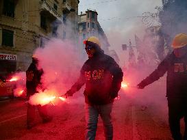 Former Ilva Workers Protest - Genoa