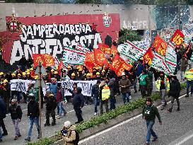 Former Ilva Workers Protest - Genoa