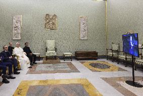 Pope Leo XIV Meets Roberto Benigni Ahead Of TV Show On St Peter - Vatican