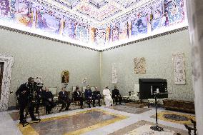 Pope Leo XIV Meets Roberto Benigni Ahead Of TV Show On St Peter - Vatican