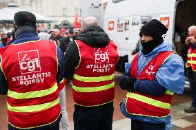 Stellantis Protest - Poissy
