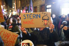 Protest Against Sterin Event La Nuit Du Bien Commun - Paris