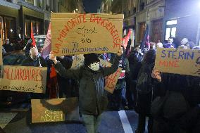 Protest Against Sterin Event La Nuit Du Bien Commun - Paris