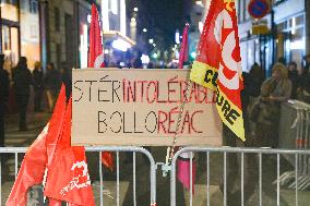 Protest Against Sterin Event La Nuit Du Bien Commun - Paris