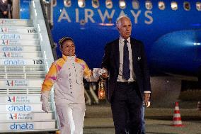 Olympic Flame for the 2026 Winter Games Arrived in Rome - Italy