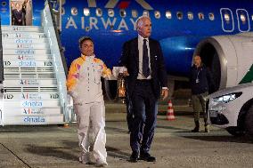 Olympic Flame for the 2026 Winter Games Arrived in Rome - Italy