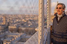 Serge Papin Visits Notre-Dame de Paris Cathedral - Paris