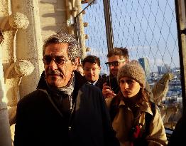 Serge Papin Visits Notre-Dame de Paris Cathedral - Paris